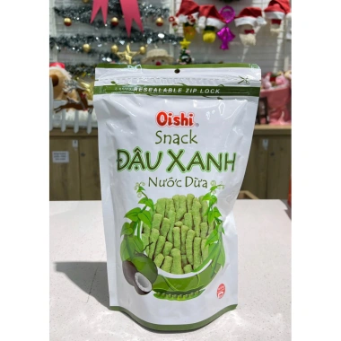 Combo 5 Gói Snack Oishi Đậu Xanh Nước Cốt Dừa 65g Túi Zip Siêu Tiện Lợi - 35.900₫ 4