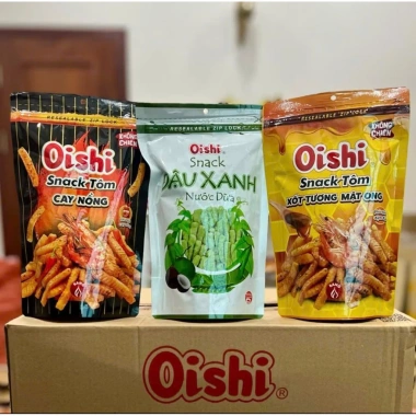 Combo 5 Gói Snack Oishi Đậu Xanh Nước Cốt Dừa 65g Túi Zip Siêu Tiện Lợi - 35.900₫ 5