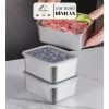 Combo 5 hộp đựng cơm inox 304 chữ nhật nắp nhựa kín, văn phòng, 13.000₫
