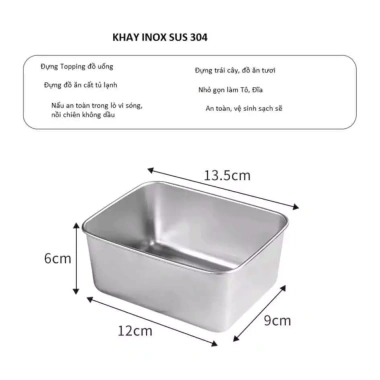 Combo 5 hộp đựng cơm inox 304 chữ nhật nắp nhựa kín, văn phòng, 13.000₫ 4