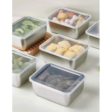 Combo 5 hộp đựng cơm inox 304 chữ nhật nắp nhựa kín, văn phòng, 13.000₫ 8