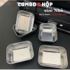 Combo 5 Hộp Đựng Thực Phẩm INOX Vuông Bé, Nắp Nhựa - Tiết Kiệm Nhà Bếp, Giá 40.000 VND