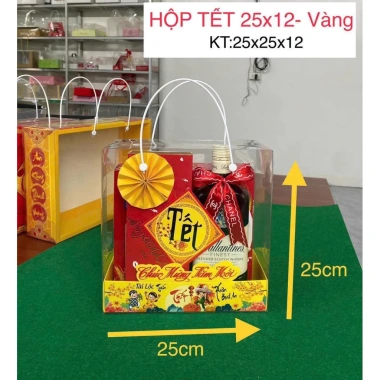 Combo 5 hộp mica đựng quà Tết có quai xách - quà Tết, giỏ quà chỉ 125.000 VND Combo 5 hộp mica đựng quà Tết có quai xách - quà Tết, giỏ quà chỉ 125.000 VND