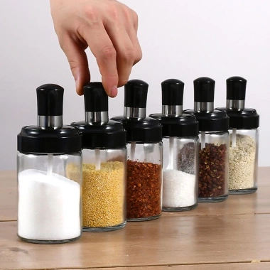 Combo 5 Hũ Đựng Gia Vị Kèm Thìa Thông Minh - Tiết Kiệm Không Gian, Giá Ưu Đãi 59.900