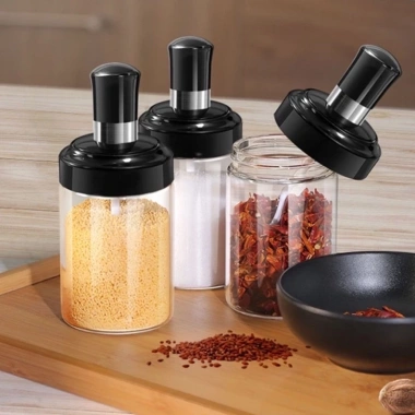 Combo 5 Hũ Đựng Gia Vị Kèm Thìa Thông Minh - Tiết Kiệm Không Gian, Giá Ưu Đãi 59.900