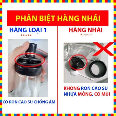 Combo 5 Hũ Đựng Gia Vị RioBen + Thìa Thông Minh - Tiết Kiệm Không Gian, Giá 87.000₫
