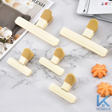 Combo 5 Kẹp Nhựa Miệng Túi HOMEK - Khóa Kín Thực Phẩm Gia Vị Tiện Lợi 42.000 VND