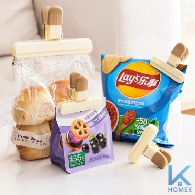 Combo 5 Kẹp Nhựa Miệng Túi HOMEK - Khóa Kín Thực Phẩm Gia Vị Tiện Lợi 42.000 VND
