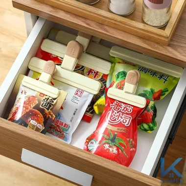 Combo 5 Kẹp Nhựa Miệng Túi HOMEK - Khóa Kín Thực Phẩm Gia Vị Tiện Lợi 42.000 VND
