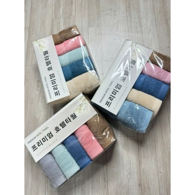 Combo 5 khăn gội đầu cotton 35x75cm mềm mại, thấm hút nước tốt, chỉ 135.000 VND 2