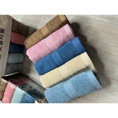 Combo 5 khăn gội đầu cotton 35x75cm mềm mại, thấm hút nước tốt, chỉ 135.000 VND 4