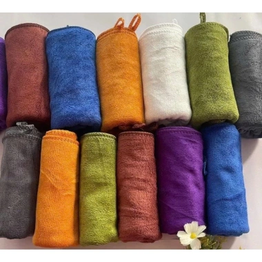 Combo 5 khăn gội đầu lau đầu 35x75 Microfiber mềm mại, thấm hút tốt, đa năng spa làm tóc giá 19.000 VND 4