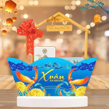 Combo 5 khay thuyền đựng quà Tết - Giỏ quà chuẩn form, bọc kiếng căng đẹp, biếu tặng ấn tượng, giá chỉ 85.000 VND