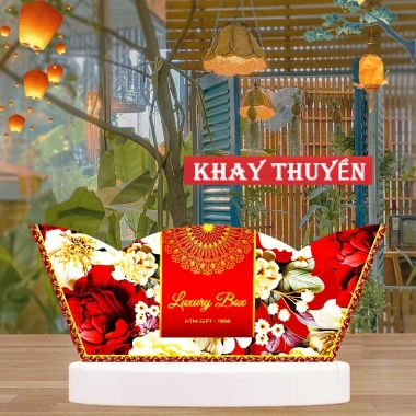 Combo 5 Khay Thuyền Xuân An Khang 2.026 Giỏ Đựng Quà Tết Chịu Tải 16kg Ưu Tiên Sỉ Số Lượng