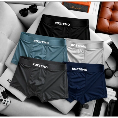 Combo 5 quần boxer nam KOZTEMO vải thun lạnh co dãn 4 chiều thoáng khí - 155.421₫