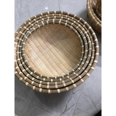 Combo 5 rổ tre đa năng 26-36cm - Đãi gạo, rửa rau, giã ngoại, du lịch, xuất khẩu, 78.000 VND