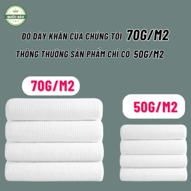 Combo 5 Túi Khăn Tắm Du Lịch 1 Lần Sợi Cellulose Cao Cấp Mềm Mịn - Siêu Thấm Hút, Giá Ưu Đãi 55.000 VND