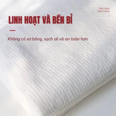 Combo 5 Viên Khăn tắm nén du lịch cotton dùng 1 lần 70x100cm - Thấm nhanh, thâm nước tốt, chỉ 27.300đ