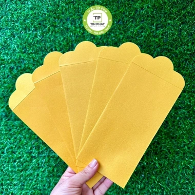 Combo 50 & 100 bao lì xì giấy nhung đỏ vàng ánh kim – Thư pháp, vẽ tay, giảm còn 50.000đ