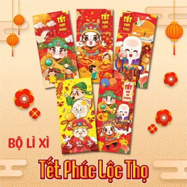 Combo 50-100 Bao Lì Xì Truyền Thống Mix Ngẫu Nhiên - Đủ Mẫu Hottrend, Hình Đẹp Sắc Nét - Giá chỉ 20.900 VND