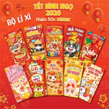 Combo 50-100 Bao Lì Xì Truyền Thống Mix Ngẫu Nhiên - Đủ Mẫu Hottrend, Hình Đẹp Sắc Nét - Giá chỉ 20.900 VND
