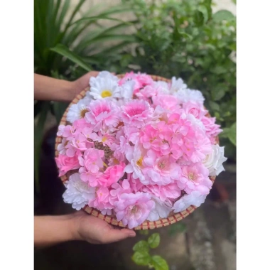 Combo 50-100 bông hoa lụa mix tông màu - Hoa lụa cao cấp, giá chỉ 97.020 VND