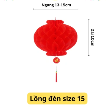 Combo 50-100 Lồng Đèn Tổ Ong Nilon Đỏ - Trang Trí Tết Đẹp, Giá 22k PTLUXURY