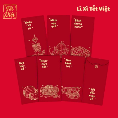 Combo 50 Bao Lì Xì Chibi Tết 2.026 - Con Ngựa Cán Màng Cao Cấp, Mẫu Sang Trọng, Giấy In Sắc Nét - 22.022 VND