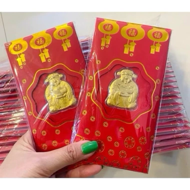 Combo 50 Bao Lì Xì Ông Thần Tài Hỏa Tốc - Thu Hút Tài Lộc Năm Mới Quà Phong Thủy