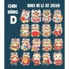 Combo 50 Bao Lì Xì Tết 2.026 Chibi Dễ Thương Ánh Kim Bóng Đẹp Giá chỉ 9.900 VND 2
