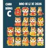 Combo 50 Bao Lì Xì Tết 2.026 Chibi Dễ Thương Ánh Kim Bóng Đẹp Giá chỉ 9.900 VND 4