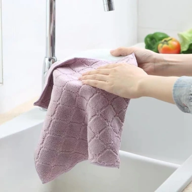 Combo 50 Khăn Lau Bếp 2 Mặt Đa Năng - Khăn Chén Bát Tái Sử Dụng Giá 18.000