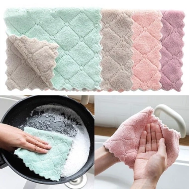 Combo 50 khăn lau bếp, nhà cửa 2 mặt siêu thấm KT 13x21 Chỉ 23.417₫ 2