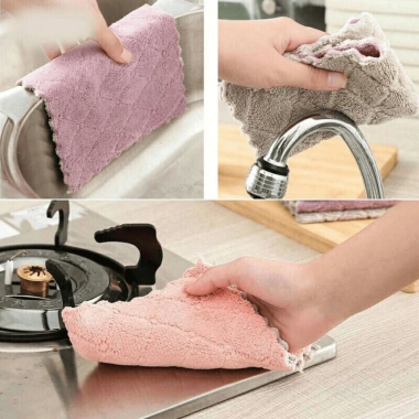 Combo 50 Khăn Lau Nhà Bếp Đa Năng 2 Mặt Siêu Thấm Hút Lau Tay, Bát Đĩa, Bàn Ghế, Tiện Lợi TKVA 208 Giá 15.000đ 2