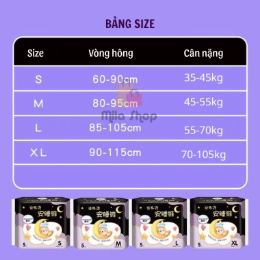 Combo 50 miếng bvs quần Veermoon mẹ sau sinh, 5 túi đêm size M-L-XL, 135k 8