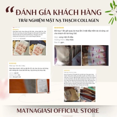 Combo 50 Miếng Mặt Nạ Thạch Thuỷ Tinh Collagen Bioaqua Dưỡng Trắng Căng Bóng 6