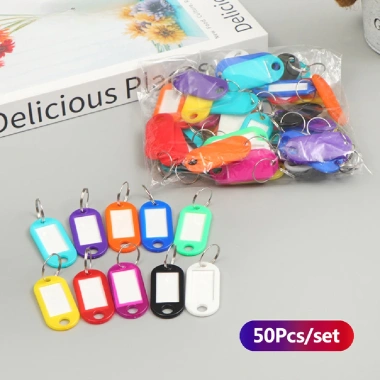Combo 50 móc khóa đánh dấu và thẻ name tag ghi chú hành lý - Giá chỉ 19.000₫