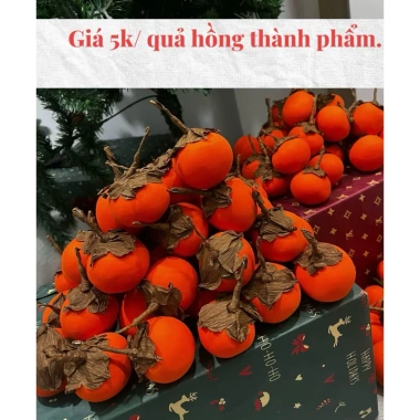 Combo 50 quả hồng handmade - Trang trí Tết 2.026, hàng có sẵn, ship nhanh SG, chỉ 300k