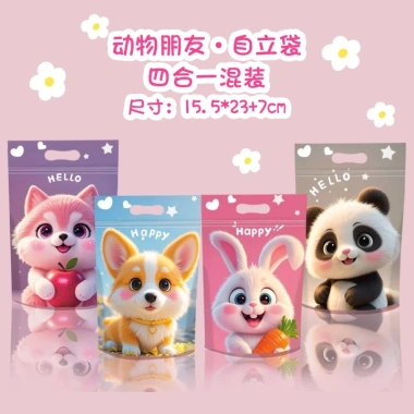Combo 50 túi zip 3D cute đựng bánh kẹo - Quà tặng họa tiết hoạt hình dễ thương, giá 72.000 3