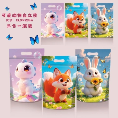 Combo 50 túi zip 3D cute đựng bánh kẹo - Quà tặng họa tiết hoạt hình dễ thương, giá 72.000 7