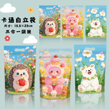 Combo 50 túi zip 3D cute đựng bánh kẹo - Quà tặng họa tiết hoạt hình dễ thương, giá 72.000 8