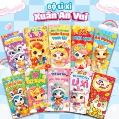 Combo 50/100c Lì Xì Bính Ngọ Truyền Thống Tết 2.026 - Giá Ưu Đãi 8.900 VND