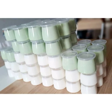 Combo 50/20/10 Hũ Sữa Chua PET Trong Suốt 80‑120ml kèm Nắp Tặng Tem Dán Giá 25.599 2