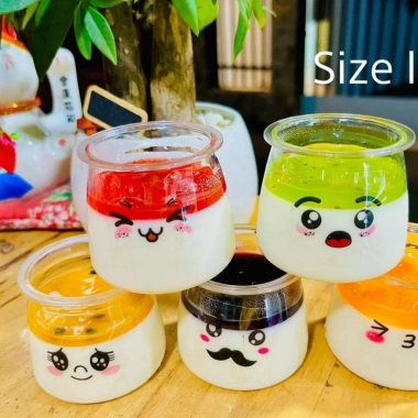 Combo 50/20/10 Hũ Sữa Chua PET Trong Suốt 80‑120ml kèm Nắp Tặng Tem Dán Giá 25.599 3