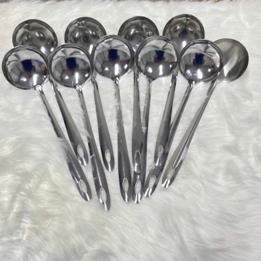 Combo 5c Vá múc canh & lẩu inox size 7 cán cách nhiệt, thiết kế nhỏ gọn cho gia đình và quán ăn - chỉ 59.000₫