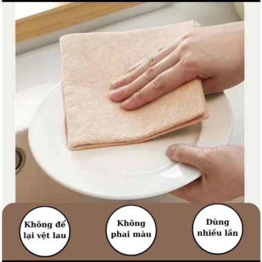 Combo 5m Khăn Lau Xơ Mướp Đa Năng Siêu Thấm Hút Dầu Mỡ Giá Giảm 54.679đ
