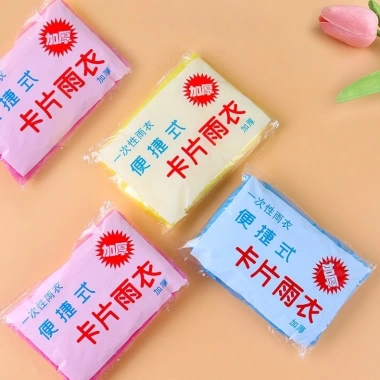 Combo 6 Áo mưa gấp gọn bỏ túi dùng 1 lần - Tiện lợi cho du lịch và dã ngoại, giá chỉ 21.000₫