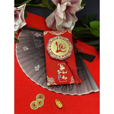 Combo 6 bao lì xì tết 4D - Lì xì hỷ, tua rua, giảm còn 25.000đ chúc năm mới