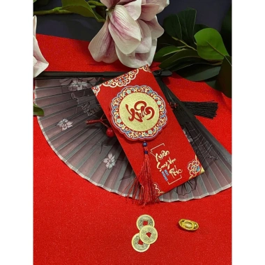Combo 6 bao lì xì tết 4D - Lì xì hỷ, tua rua, giảm còn 25.000đ chúc năm mới