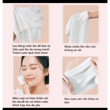 Combo 6 bịch Khăn mặt khô 1 lần Top Gia - Mềm mịn, siêu dai, an toàn da, chỉ 69.000₫ 8